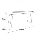 بوفيه خشب ام دي -أسود