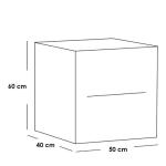 طاولة سربر جانبية  خشب ام دي اف- أبيض